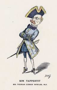 Sim Tappertit, Mr. Thomas Gibson Bowles (color lithograph) by Francis Carruthers Gould