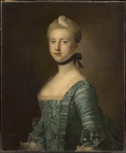 Miss C. Walpole, Afterwards Countess Dysart (one of pair) by Francis Cotes