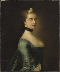 Miss Walpole, Afterwards the Hon. Mrs. Keppel (one of pair) by Francis Cotes