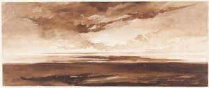 Panorama of the Coast at Sunset by Francis Danby