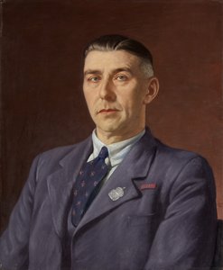 Portrait of Percival Henry Martin, Post Office, Bristol, c.1941-45 by Francis Dodd