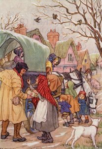 Illustration for The Cricket on the Hearth by Charles Dickens by Francis Donkin Bedford