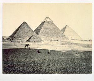 The Pyramids of El-Geezeh from the South West, Egypt, 1858 by Francis Frith