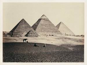 The Pyramids of El-Geezeh from the Southwest by Francis Frith