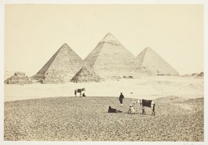 The Pyramids of El Geezeh, from the Southwest by Francis Frith