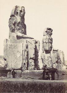 The Statues of Memnon, Plain of Thebes by Francis Frith