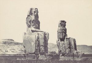 The Statues of Memnon. Plain of Thebes, 1857 by Francis Frith