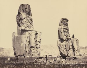 The Statues of the Plain, Thebes by Francis Frith