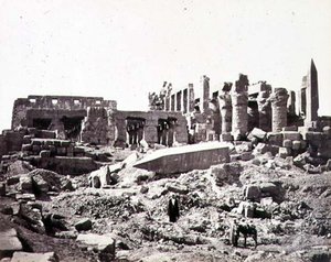 The Temple of El-Karnak from the South East by Francis Frith