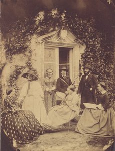 Claudet Family Group, Chateau de la Roche, Amboise by Francis George Claudet