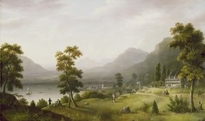 Carters Tavern at the Head of Lake George by Francis Guy