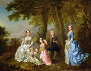 Samuel Richardson Seated with His Second Family by Francis Hayman