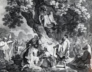 The Druids, or the Conversion of the Britons to Christianity, engraved by Simon Francois Ravenet, printed in 1778 by Francis Hayman