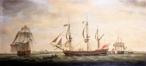 Three Views of the Indiaman Ship 