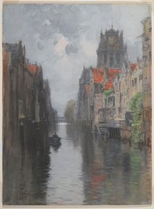 Behind the Groote Kirk, Dordrecht, c.1880s by Francis Hopkinson Smith