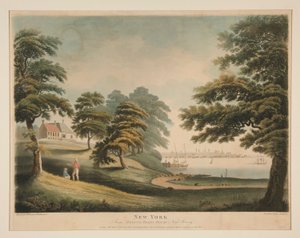 New York (from Hobuck Ferry House, New Jersey) by Francis Jukes