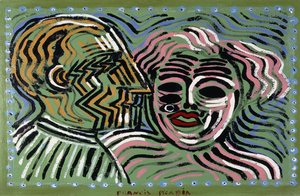 Couple with Profile of Marcel Duchamp
