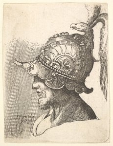 Helmeted Head, 1662-78 by Francis Place