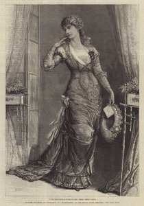 Madame Modjeska as Constance, in Heartsease, at the Royal Court Theatre