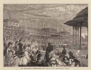 The International Exhibition, the Band Playing in the Horticultural Gardens