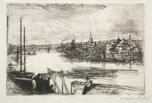 Battersea Reach, 1843 by Francis Seymour Haden