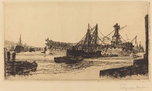 Breaking Up of the Agamemnon (The Second Plate) by Francis Seymour Haden