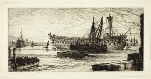 Breaking Up of the Agamemnon, No. 1 by Francis Seymour Haden