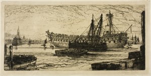 Breaking Up of the Agamemnon, No. I by Francis Seymour Haden