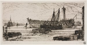 Breaking up of the Agamemnon by Francis Seymour Haden