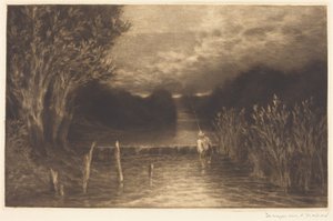 Grayling Fishing by Francis Seymour Haden