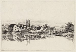 Kidwelly Town by Francis Seymour Haden