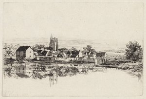 Kidwelly Town by Francis Seymour Haden