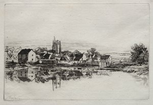 Kidwelly Town by Francis Seymour Haden