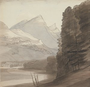 On the Side of the Rhine Near the Source, Light Coming from the Right