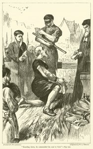 Kneeling down, he commended his soul to God by Francis Wilfred Lawson