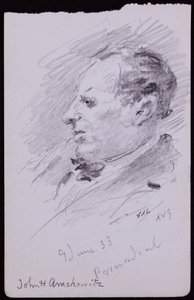 Portrait of John Amshewitz by Francis Wilfred Lawson