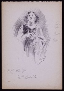 Portrait of Mrs Arundel Esdaile by Francis Wilfred Lawson