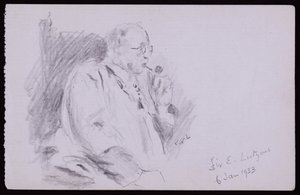 Portrait of Sir Edwin Lutyens by Francis Wilfred Lawson