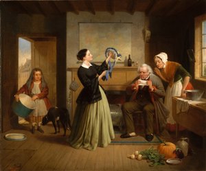 The New Bonnet by Francis William Edmonds