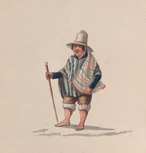 A Peruvian man, from a group of drawings depicting Peruvian costume by Francisco