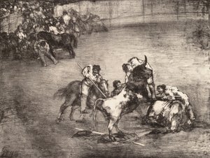 A Picador Caught by a Bull, from the 