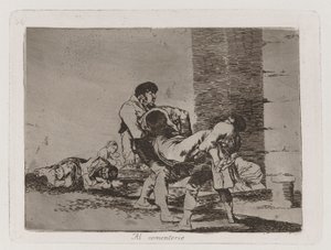To the Cemetery, Plate 56 from The Disasters of War by Francisco de Goya