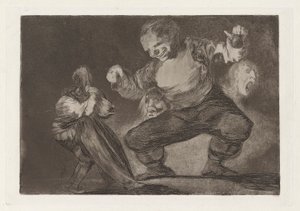 Simpleton, also known as After Vice Comes Fornication, from the Series Los Disparates (Los Proverbios) by Francisco de Goya