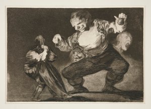 Simpleton, plate 4 from the series Los proverbios by Francisco de Goya