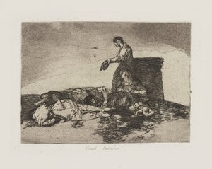 Cruel Tale of Woe!, Plate 48 from the series The Disasters of War by Francisco de Goya