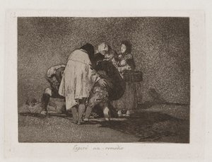 There Was Nothing to Be Done and He Died, Plate 53 from The Disasters of War by Francisco de Goya