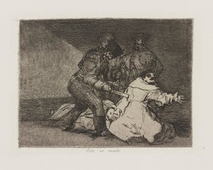 This Is Bad, pl. 46 from the series The Disasters of War by Francisco de Goya
