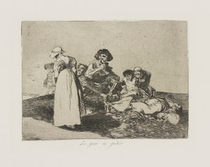 The Worst Is To Beg, pl. 55 from the series The Disasters of War by Francisco de Goya