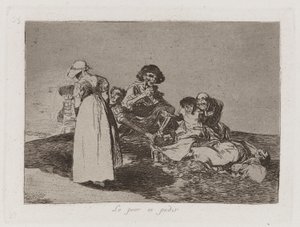 The Worst Is to Beg, Plate 55 from The Disasters of War by Francisco de Goya