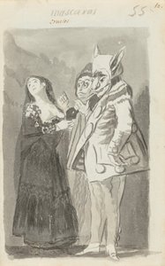 Cruel Masks (recto) by Francisco de Goya